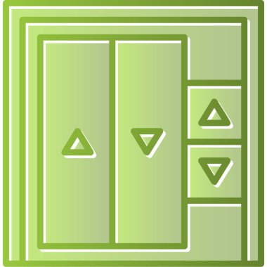 Asansör web simgesi, vektör illüstrasyonu