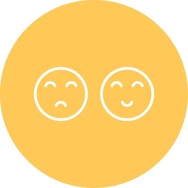 stock vector happy and sad face emoticons. web simple illustration