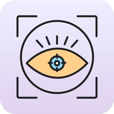 vizyon web simgesi, vektör illüstrasyonu 