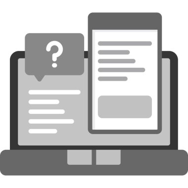 Quiz web simgesi vektör illüstrasyonu