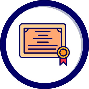 Sertifika. Web simgesi basit tasarım