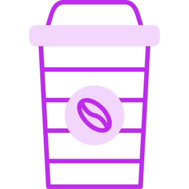 Kahve Kupası web simgesi, vektör çizim 