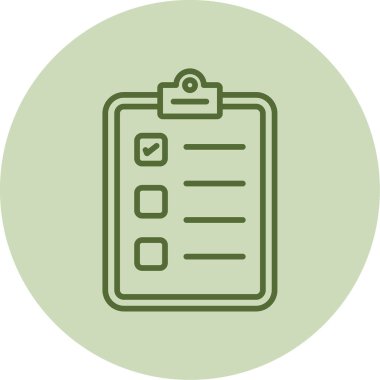 Kontrol listesi web simgesi, basit vektör illüstrasyonu 