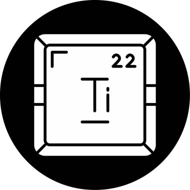 Periyodik tablo simgesinin titanyum kimyasal elementi