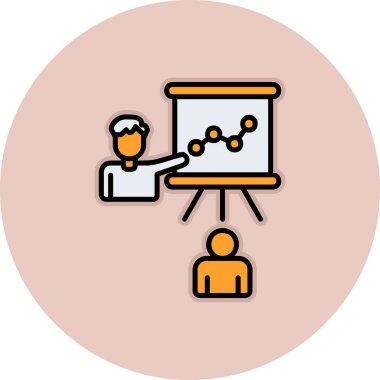 personel eğitim simgesi, vektör illüstrasyonu basit tasarım