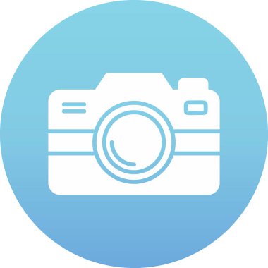 Fotoğraf makinesi simgesi, vektör illüstrasyonu. düz tasarım biçimi              