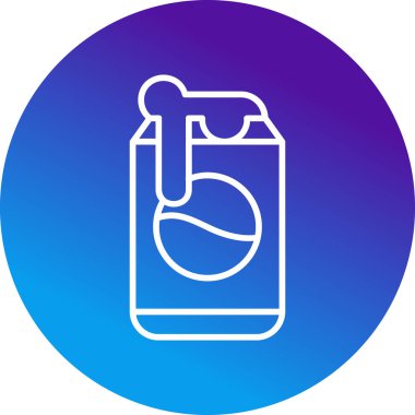 Soda kutusu. Web simgesi basit illüstrasyon
