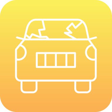 Kırık araba simgesi vektör illüstrasyonu