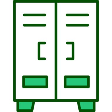 Dolap. Web simgesi basit illüstrasyon  