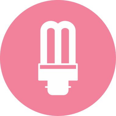 tübüler ampul aydınlatma simgesi, vektör illüstrasyonu 