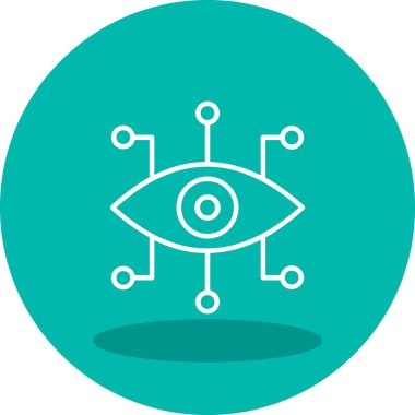 Siber göz. Web simgesi basit illüstrasyon