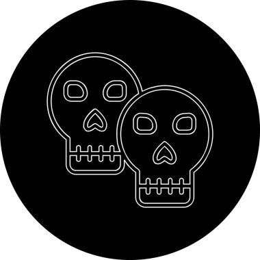 kafatası simgesi vektör illüstrasyonu