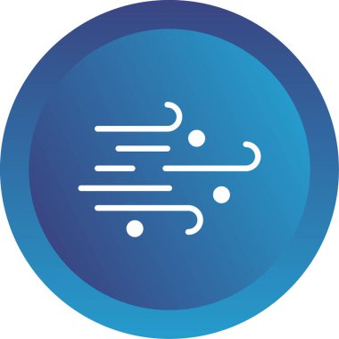 Rüzgarlı hava durumu simgesi, vektör illüstrasyonu