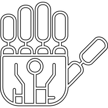 Modern Robotik El simgesinin vektör çizimi           