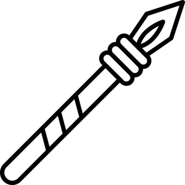 Mızrak simgesi vektör illüstrasyonu