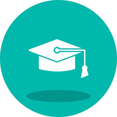 Mortarboard web simgesi basit illüstrasyon