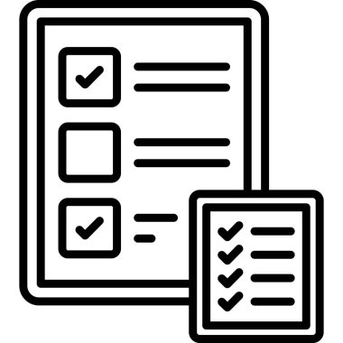 Kontrol listesi simgesi vektör illüstrasyonu