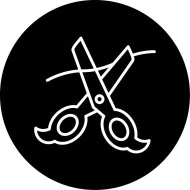 Makas. Web simgesi basit illüstrasyon 