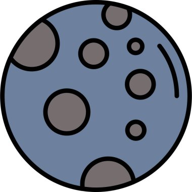 Dolunay simgesi, vektör illüstrasyonu