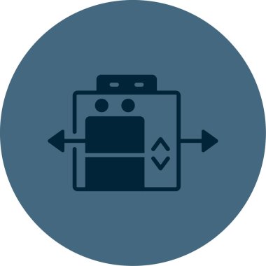 Asansör web simgesi, vektör illüstrasyonu