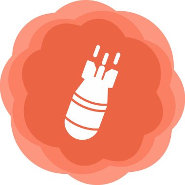 Hava bombası. Web simgesi basit illüstrasyon