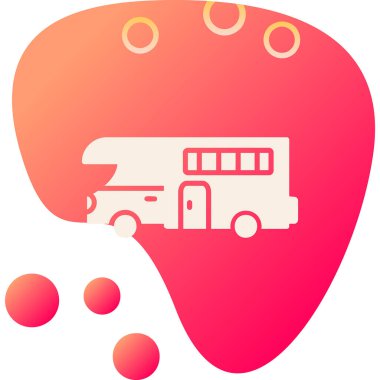 karavan web simgesi basit illüstrasyon