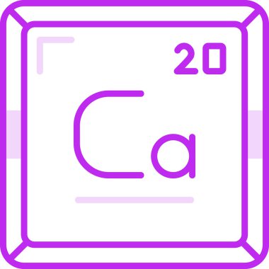 Kalsiyum web simgesi, vektör illüstrasyonu