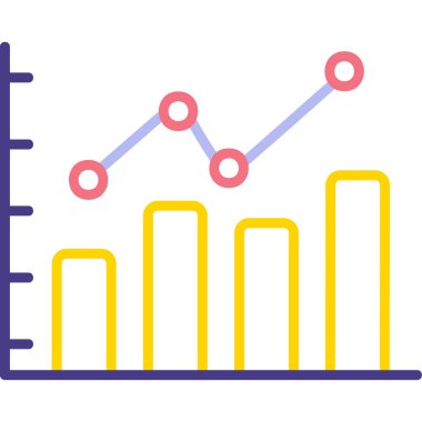 bar çizelgesi simgesi, vektör illüstrasyonu 