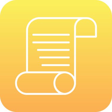 Kağıt parşömen. Web simgesi basit illüstrasyon                