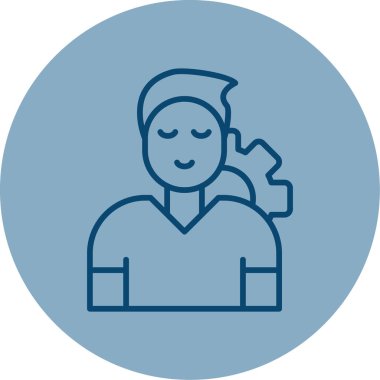 Çalışan Yönetimi simgesi, vektör illüstrasyonu