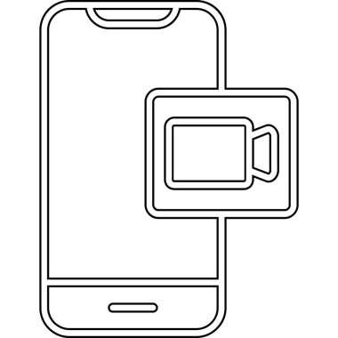 Video Arama simgesi, düz tasarım