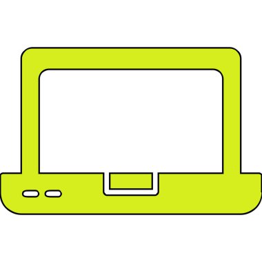 dizüstü bilgisayar simgesi, vektör illüstrasyonu basit tasarım