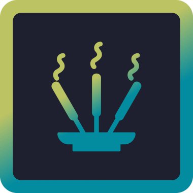 Tütsü çubukları simgesinin web çizimi