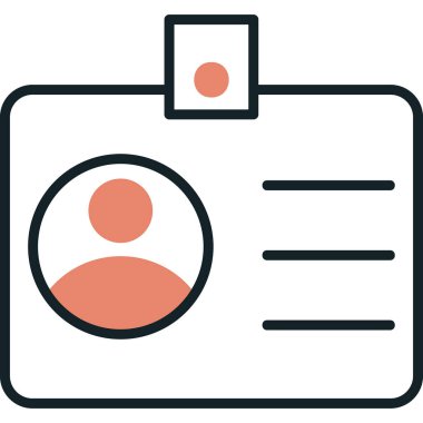 sürücü belgesi simgesi, vektör illüstrasyonu basit tasarım