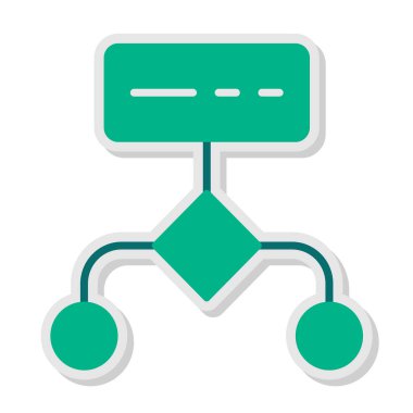 Çalışma akışı modern simgesinin vektör illüstrasyonu          