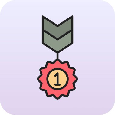 Rozet Web simgesi basit illüstrasyon 