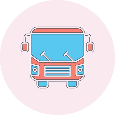 bus simgesi vektör illüstrasyonu