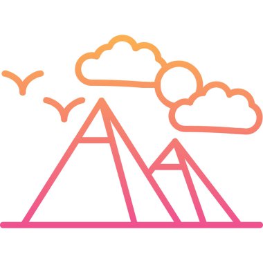 Piramitler. Web simgesi basit illüstrasyon