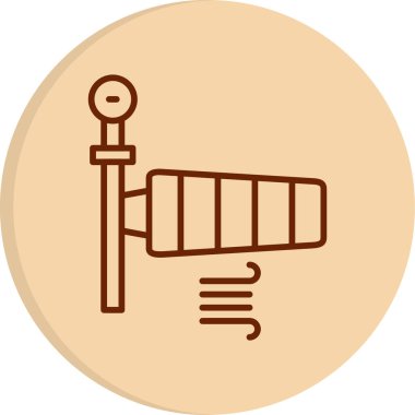 Rüzgâr Sock rüzgar hızı ve yön çizelgesi, vektör çizimi. Rüzgar Bayrağı 