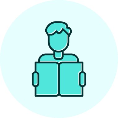 Web simgesi vektör illüstrasyonu öğreniliyor 