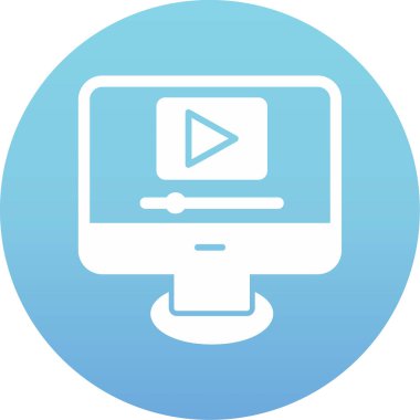 video oynatıcı simgesi, vektör illüstrasyonu 