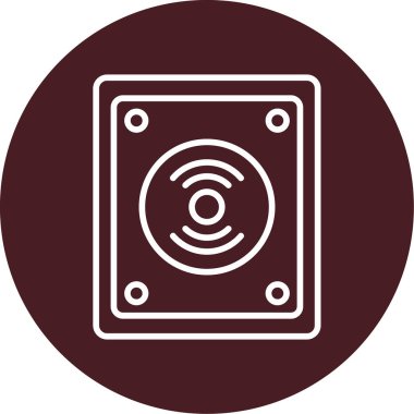 Acil Düğme Web simgesi, vektör illüstrasyonu  