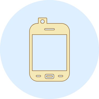 Smartphone web simgesi, vektör çizim 