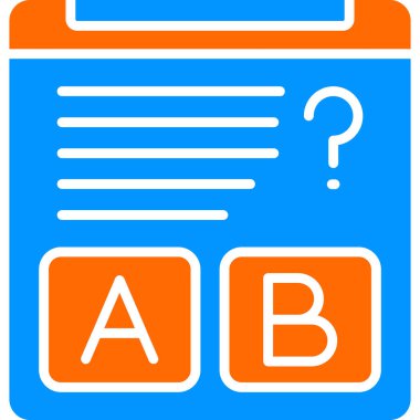 Quiz web simgesi vektör illüstrasyonu