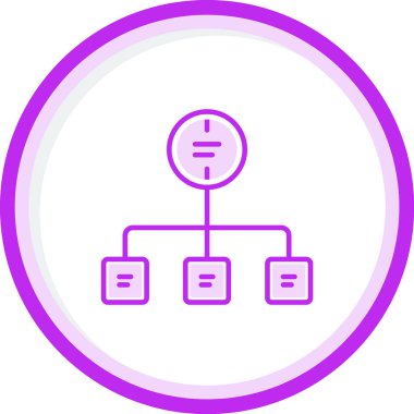 İş diyagramı simgesi. Ağ şeması simgesi. Veritabanı sembolü, vektör illüstrasyonu