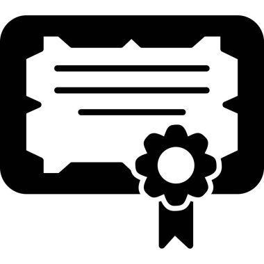 Sertifika. Web simgesi basit tasarım