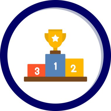 Kazanan kupa ikonu. özet çizimi 