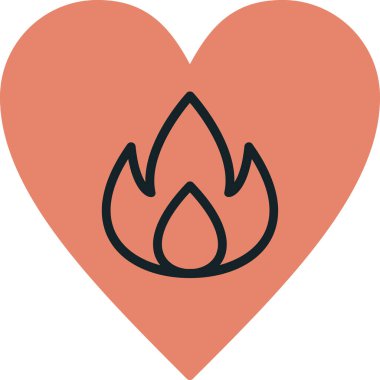 Tutku web simgesi basit illüstrasyon