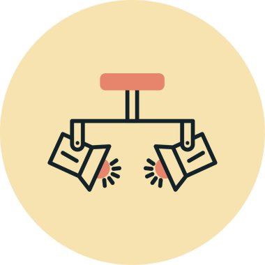 Spotlight simgesi, web basit illüstrasyon