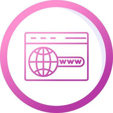 İnternet web simgesi basit vektör illüstrasyonu 